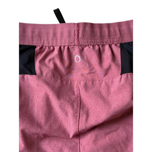 Skora Pacer Shorts 5 Inch Mens M Quick Dry Athletic Shorts Red Moscato Chambray - Picture 12 of 16